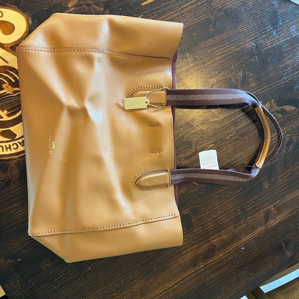 Coach Brown Leather Tote Bag